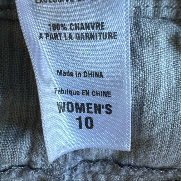 Patagonia Women’s Hemp Cargo Cropped Pants Gray Size 10 Button Fly Utility - Picture 12 of 15